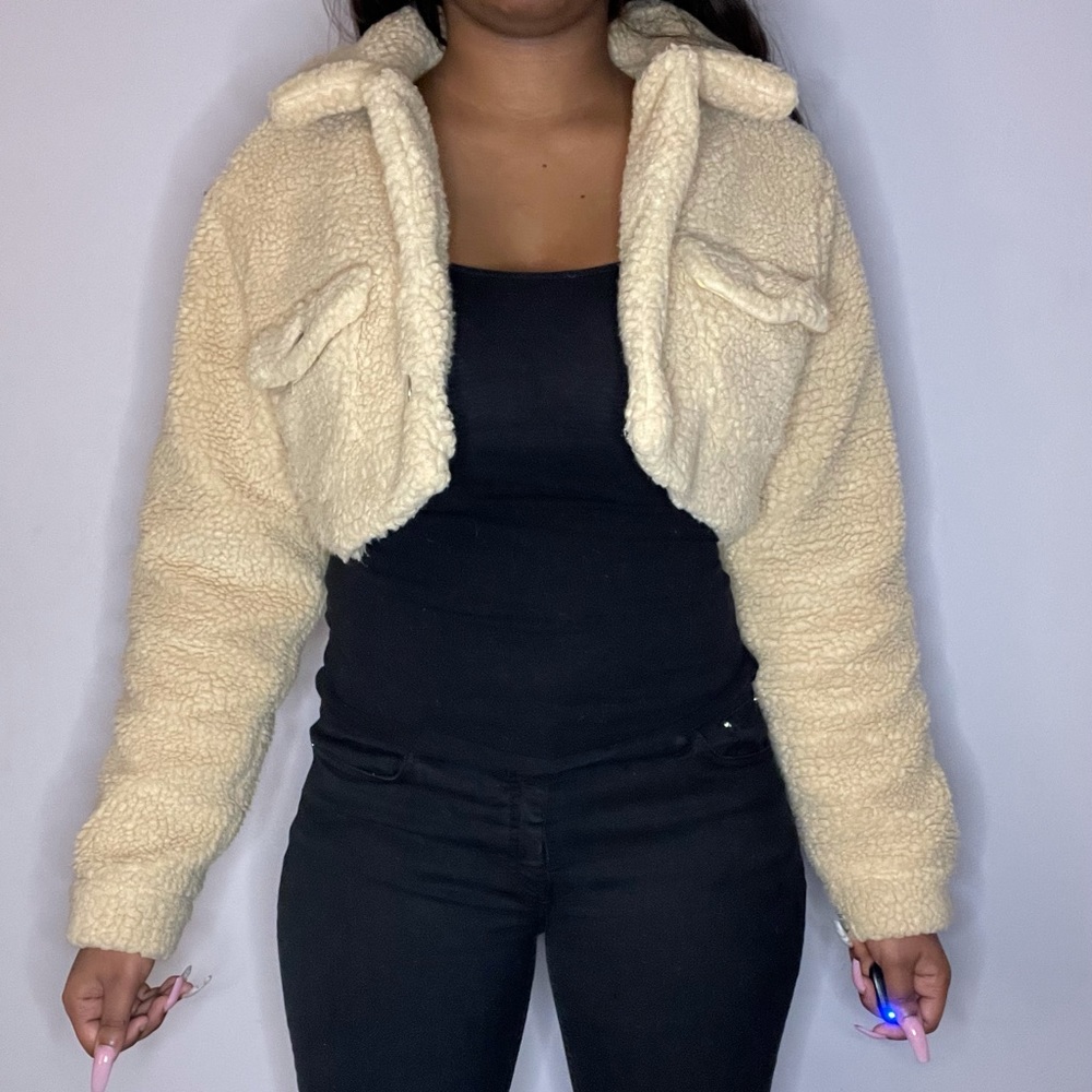 Teddy bear Crop Top Jacket